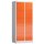 ClassiX Schließfachschrank feuerrot, lichtgrau X-523524, 10 Schließfächer 80,0 x 50,0 x 180,0 cm