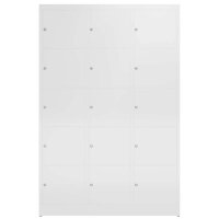 ClassiX Schließfachschrank signalweiß X-523537, 15 Schließfächer 118,5 x 50,0 x 180,0 cm