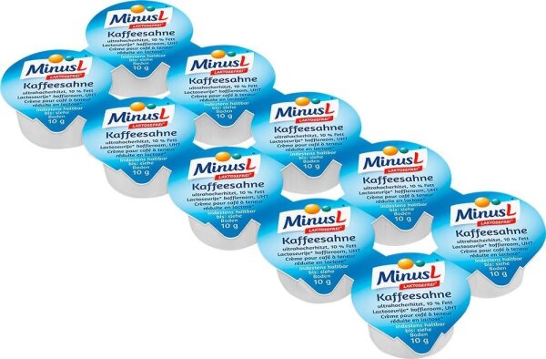 MinusL® Kaffeesahne 10 % 200x 10,0 g