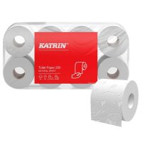 KATRIN Toilettenpapier 250 2-lagig Recyclingpapier, 64...