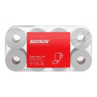 KATRIN Toilettenpapier 250 2-lagig Recyclingpapier, 64...