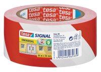 tesa Warnklebeband Signal UNIVERSAL rot/weiß 50,0...
