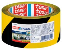 tesa Warnklebeband Signal PREMIUM schwarz/gelb 50,0 mm x...