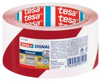 tesa Warnklebeband Signal PREMIUM rot/weiß 50,0 mm x 66,0 m 1 Rolle