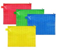 VELOFLEX Reißverschlussbeutel DIN A4 rot 0,26 mm, 1...