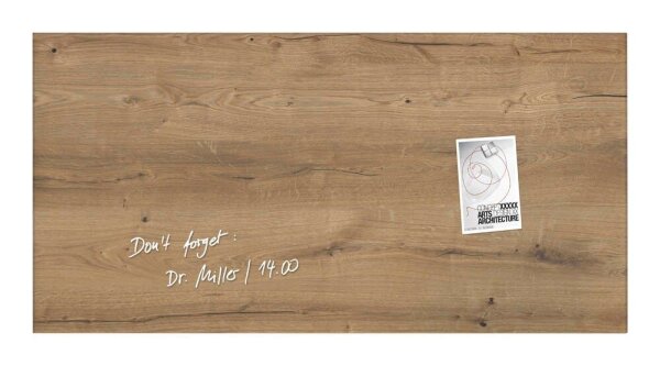 SIGEL Glas-Magnettafel artverum® 91,0 x 46,0 cm Natural Wood