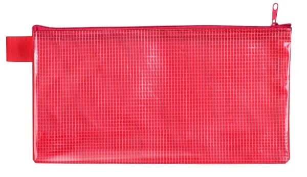 VELOFLEX Reißverschlussbeutel DIN lang rot 0,26 mm, 1 St.