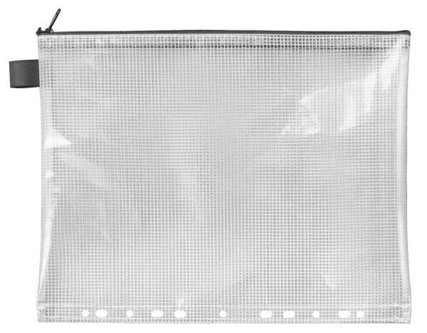 VELOFLEX Reißverschlussbeutel 25,0 x 31,9 cm transparent/schwarz 0,26 mm, 1 St.