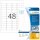 HERMA Etiketten 4346 weiß 45,7 x 21,2 mm, 25 Blatt