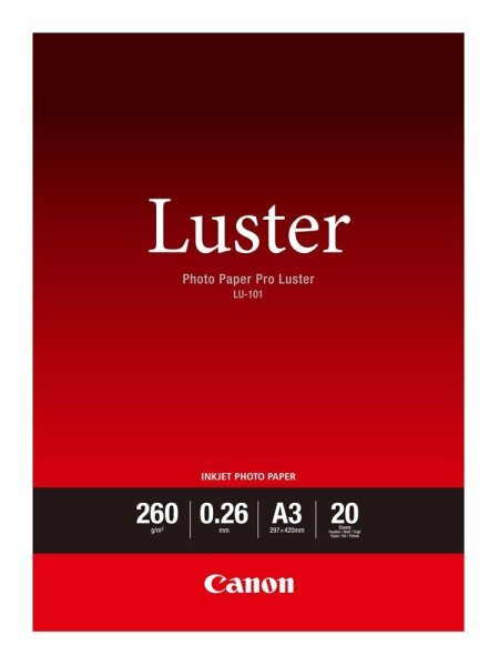 Canon Fotopapier LU-101 A3 DIN A3 hochglänzend 260 g/qm 20 Blatt