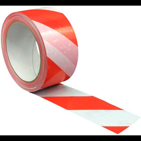 SUPRA Warnklebeband rot/weiß 50,0 mm x 66,0 m 1 Rolle