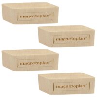 magnetoplan Magnete braun, Holz 6,0 x 2,0 x 1,3 cm, 4 St.