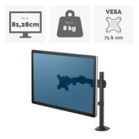 Fellowes Monitor-Halterung Reflex 8502501 schwarz für 1 Monitor, Tischklemme, Tischbohrung