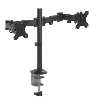 Fellowes Monitor-Halterung Reflex 8502601 schwarz für 2 Monitore, Tischklemme, Tischbohrung