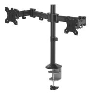 Fellowes Monitor-Halterung Reflex 8502601 schwarz für 2 Monitore, Tischklemme, Tischbohrung