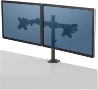 Fellowes Monitor-Halterung Reflex 8502601 schwarz für 2 Monitore, Tischklemme, Tischbohrung