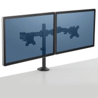 Fellowes Monitor-Halterung Reflex 8502601 schwarz für 2 Monitore, Tischklemme, Tischbohrung