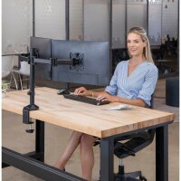 Fellowes Monitor-Halterung Reflex 8502601 schwarz für 2 Monitore, Tischklemme, Tischbohrung