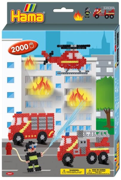 Hama® Bügelperlen Set Feuerwehr mehrfarbig