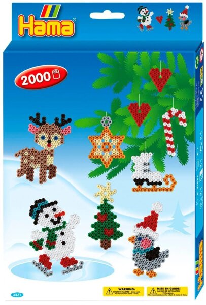 Hama® Bügelperlen Set Weihnachten mehrfarbig