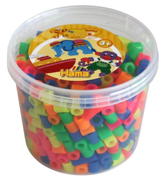 Hama® Bügelperlen mehrfarbig, Neon 600 St.