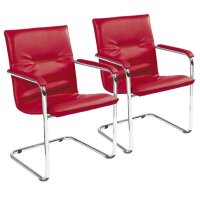 Nowy Styl Besucherstühle Rumba RUMBA CHROM V79N rot...