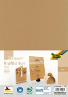 folia Tonpapier Kraftkarton braun 230 g/qm 50 Blatt