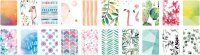 folia Motivblock AQUARELL farbsortiert 270 g/qm 20 Blatt