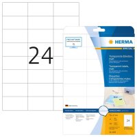 HERMA Folienetiketten 4685 transparent 70,0 x 37,0 mm, 25...