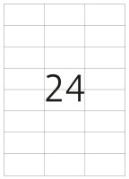 HERMA Folienetiketten 4685 transparent 70,0 x 37,0 mm, 25 Blatt