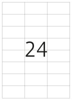 HERMA Folienetiketten 4685 transparent 70,0 x 37,0 mm, 25 Blatt