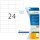 HERMA Folienetiketten 4685 transparent 70,0 x 37,0 mm, 25 Blatt