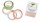 folia Washi Dekor pastell Deko-Klebeband matt 10,0/15,0 mm x 5,0 m 4 Rollen