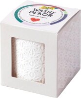 folia Washi Dekor Blüten weiß Deko-Klebeband...