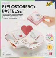 folia Bastelset Explosionsbox Romance 46 tlg. blau