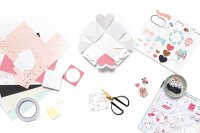folia Bastelset Explosionsbox Romance 46 tlg. blau