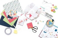 folia Bastelset Explosionsbox Party 46 tlg. blau
