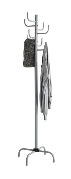 HAKU Möbel Kleiderständer 43700 grau Metall 8 Haken 37,0 x 180,0 cm, 1 St.
