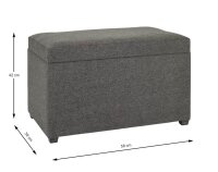 HAKU Möbel Sitztruhe 52126 anthrazit Holz 58,0 cm
