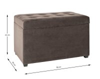 HAKU Möbel Sitztruhe 52827 anthrazit Holz 58,0 cm