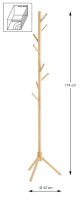 HAKU Möbel Kleiderständer 47179 braun Holz 8...
