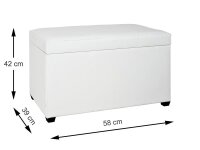 HAKU Möbel Sitztruhe 52324 weiß Holz 58,0 cm