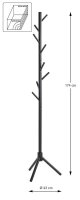 HAKU Möbel Kleiderständer 47579 schwarz Holz 8...