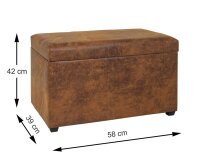 HAKU Möbel Sitztruhe 52824 braun Holz 58,0 cm
