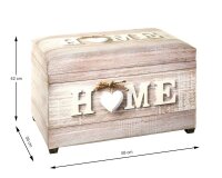 HAKU Möbel Sitztruhe 52923 Motiv Home Holz 58,0 cm