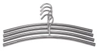 Zeller Kleiderbügel silber, 4 St.