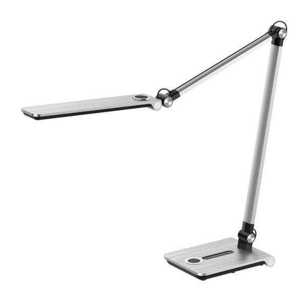 Hansa Wave LED Schreibtischlampe silber 8,5 W