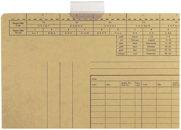 LEITZ Vollsichtreiter 2455 transparent, 50 St.