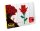 Idena 40151 Postkarte Rose Mini- Bausteine