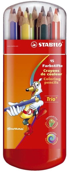 STABILO Trio Buntstifte farbsortiert, 15 St.